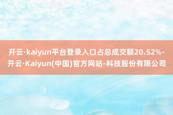 开云·kaiyun平台登录入口占总成交额20.52%-开云·Kaiyun(中国)官方网站-科技股份有限公司