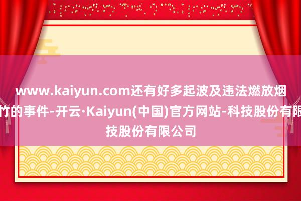 www.kaiyun.com还有好多起波及违法燃放烟花炮竹的事件-开云·Kaiyun(中国)官方网站-科技股份有限公司