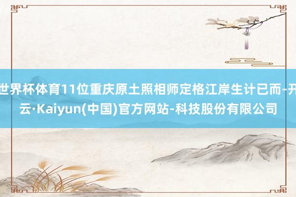 世界杯体育11位重庆原土照相师定格江岸生计已而-开云·Kaiyun(中国)官方网站-科技股份有限公司