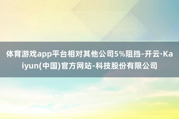 体育游戏app平台相对其他公司5%阻挡-开云·Kaiyun(中国)官方网站-科技股份有限公司