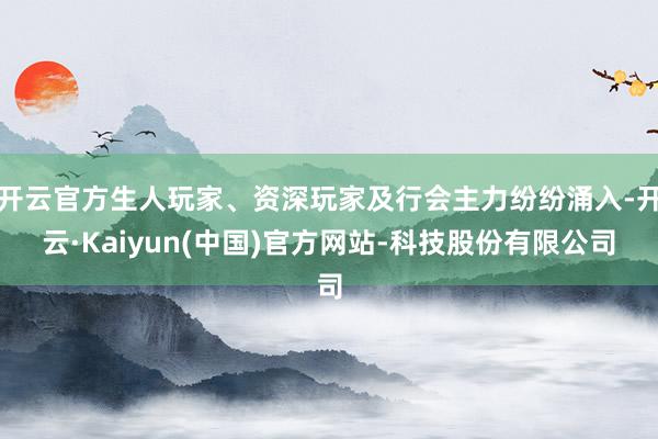 开云官方生人玩家、资深玩家及行会主力纷纷涌入-开云·Kaiyun(中国)官方网站-科技股份有限公司
