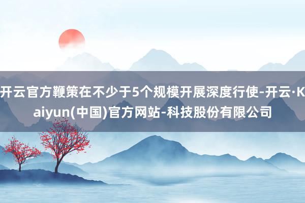 开云官方鞭策在不少于5个规模开展深度行使-开云·Kaiyun(中国)官方网站-科技股份有限公司