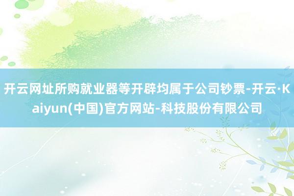 开云网址所购就业器等开辟均属于公司钞票-开云·Kaiyun(中国)官方网站-科技股份有限公司