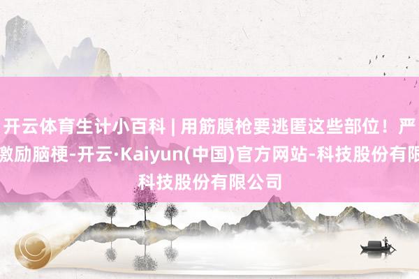 开云体育生计小百科 | 用筋膜枪要逃匿这些部位！严重可激励脑梗-开云·Kaiyun(中国)官方网站-科技股份有限公司